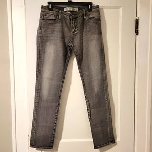 Charlotte Russe Mid Rise Grey Wash Skinny Jean